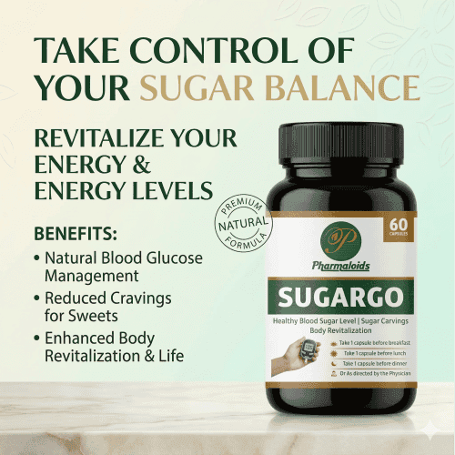 Benefits of SugarGo Capsules showing with bottle