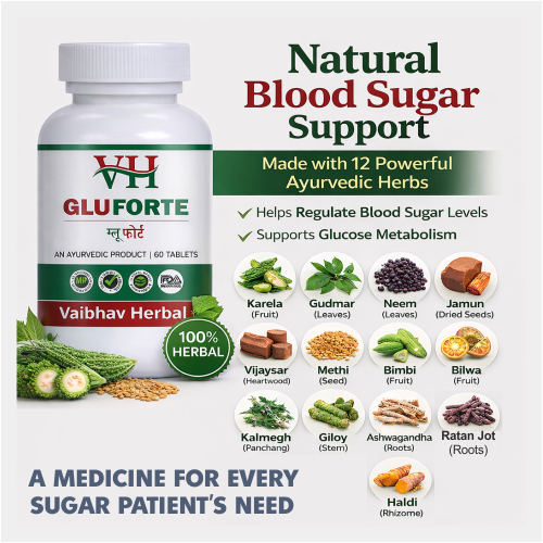 Vaibhav Herbal Gluforte Tablets - Image 2