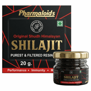 Pharmaloids Original Shudh Himalayan Shilajit Resin Product Image with Packing Box