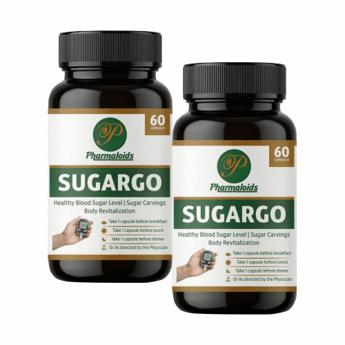 Pharmaloids SugarGo Capsules Pack of 2 (60 Capsules Each) - Ayurvedic Blood Sugar Support & Diabetic Neuropathy Relief