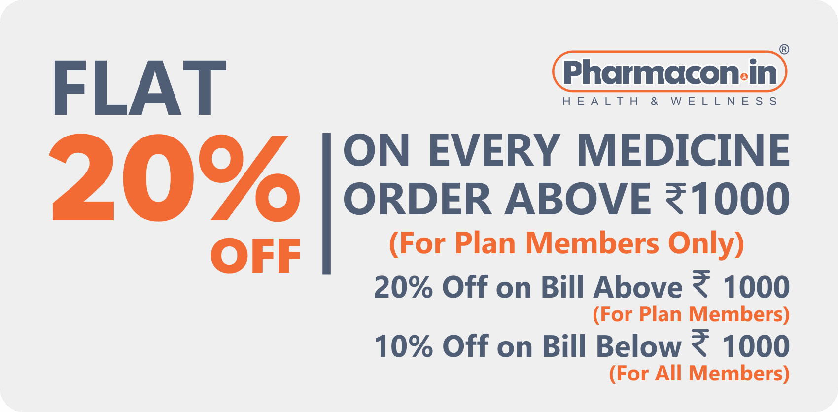 Pharmacon.in Health & Wellness Flat 20% Off For Plan Members Only